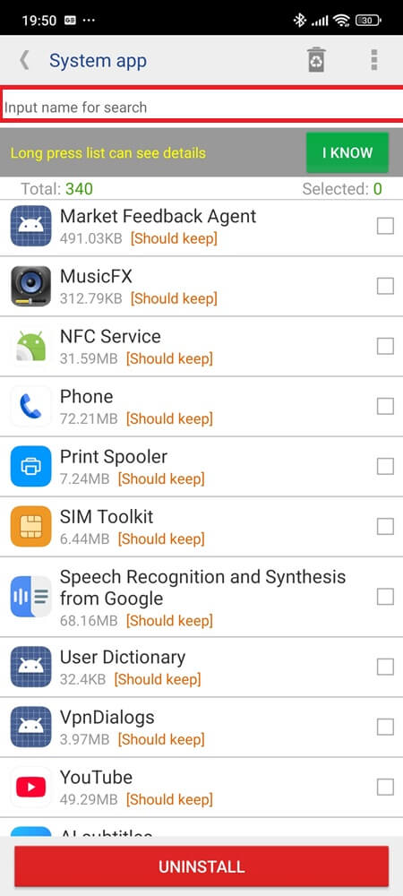 System app remover show all package names System app remover show all package names