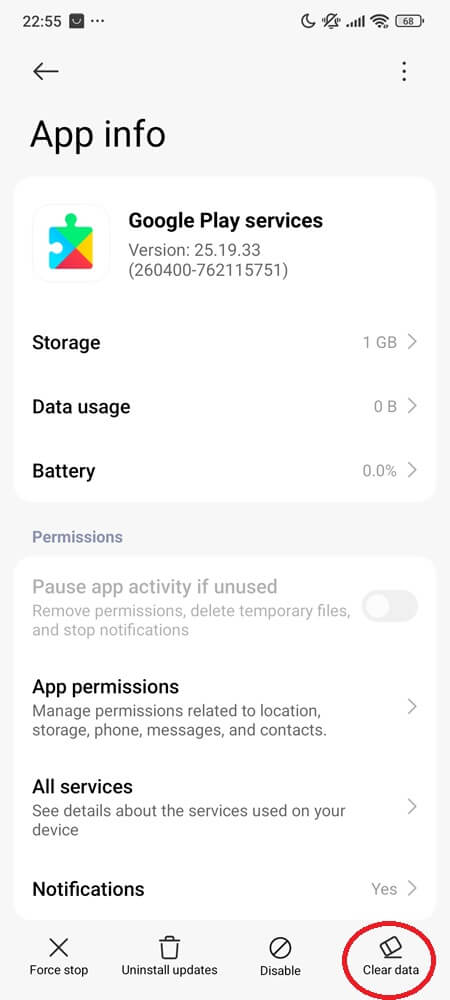 Clear Google Play Services Cache (1) Clear Google Play Services Cache (2)