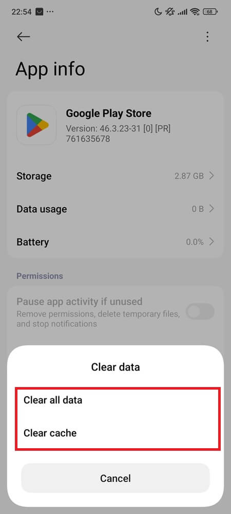 Clear Google Play Store cache and data (3) Clear Google Play Store cache and data (3)