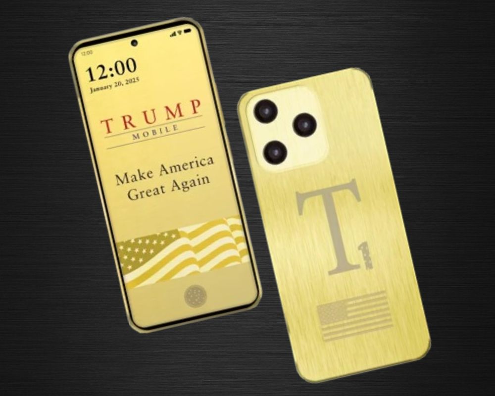 Trump mobile T1 android phone front back