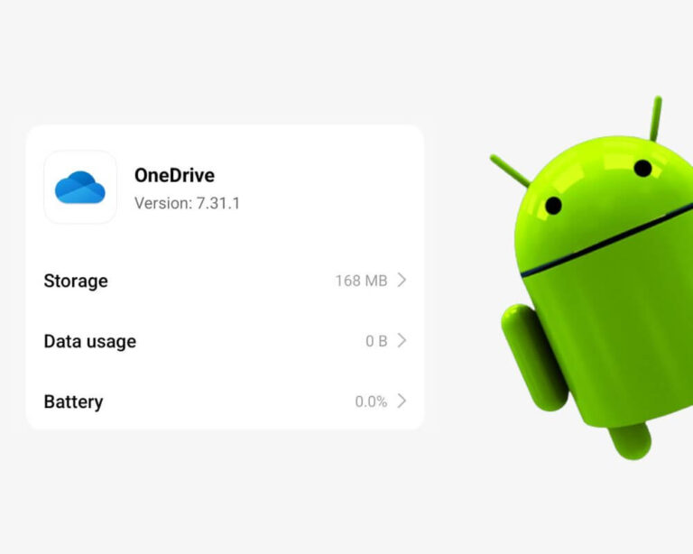 OneDrive shows up with the package name com.microsoft.skydrive under App info