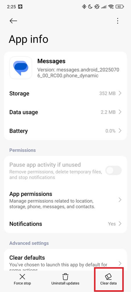 Step 2 show clear data under app info (2) Step 2 show clear data under app info (2)
