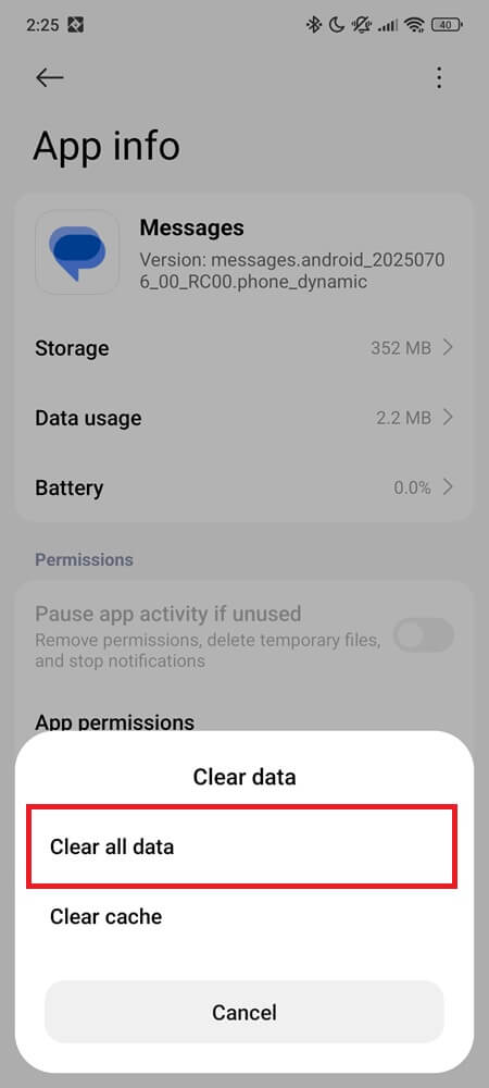 Clear all data step (3) Clear all data step (3)