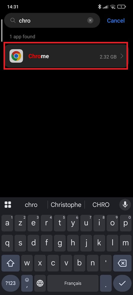 Chrome under apps step1 Chrome under apps step1