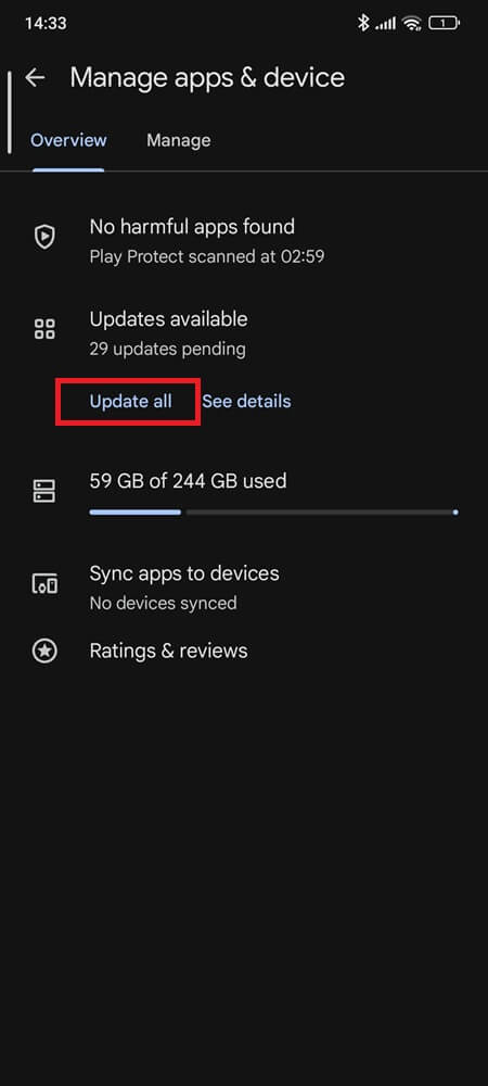 Update all apps on play store Update all apps on play store