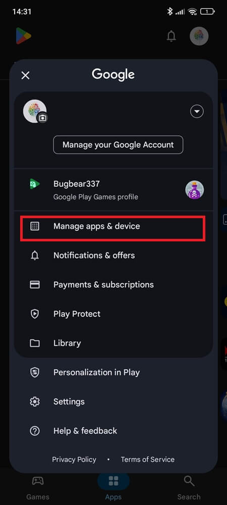 Manage apps and device screen Manage apps and device screen