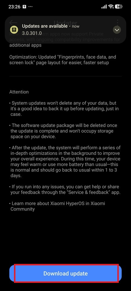 Android System Update Check
